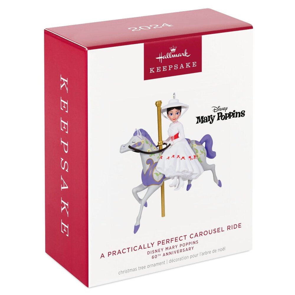 New! Disney Mary Poppins Hallmark Keepsake Ornament 2024 Carousel Horse - Picture 1 of 5